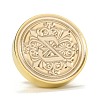 Brass Retro Initials Wax Sealing Stamp AJEW-F045-D26-4