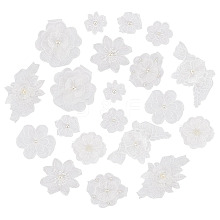 AHADEMAKER 20Pcs 10 Style Sew on Computerized Embroidery Polyester Clothing Patches PATC-GA0001-05