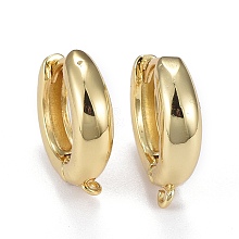 Brass Hoop Earrings X-EJEW-K083-33G