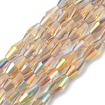 Transparent Electroplate Glass Beads X1-GLAA-K064-05A-AB04-1