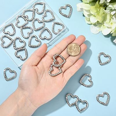 20Pcs Zinc Alloy Rhinestone Spring Gate Rings FIND-SP0004-36P-1