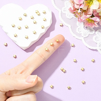 SHEGRACE Brass Star Beads XGRPCU754-299G-1