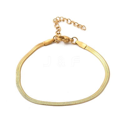 304 Stainless Steel Herringbone Chains Bracelet for Men Women LS-BJEW-D450-01G-03-1