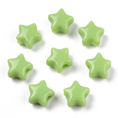 Opaque Acrylic Beads MACR-T047-01-21-1