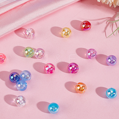 15 Colors Transparent Acrylic Beads MACR-PA0001-04C-1