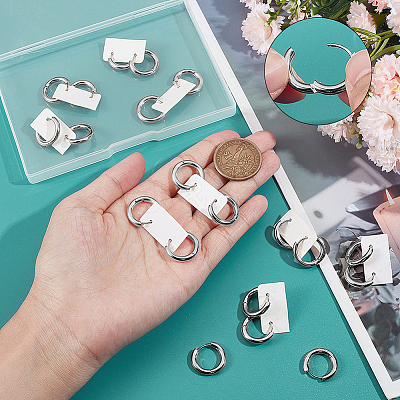 12 Pairs 304 Stainless Steel Huggie Hoop Earrings EJEW-SC0001-96S-1