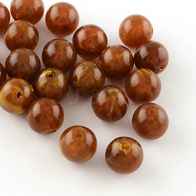 Round Imitation Gemstone Acrylic Beads OACR-R029-14mm-19-1