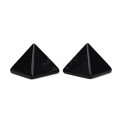 Natural Obsidian Orgonite Pyramid Display Decorations G-C186-07K-1