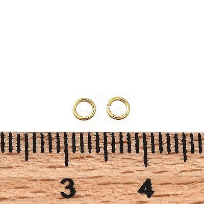 Brass Open Jump Rings KK-B147-03A-G-1