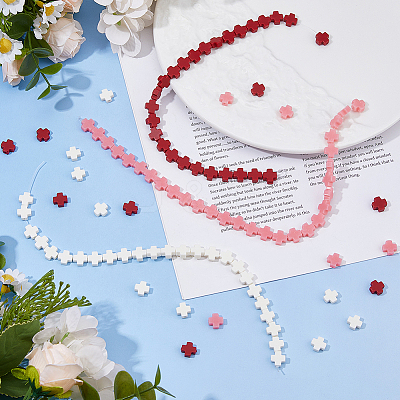 3 Strands 3 Colors Synthetic Coral Beads Strands CORA-FH0001-02-1