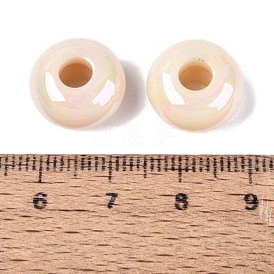 Opaque Acrylic European Beads OACR-E033-19M-1