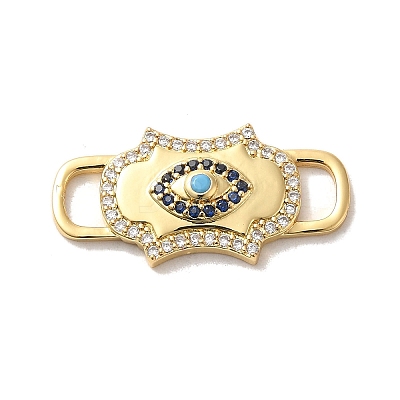 Brass Cubic Zirconia Connector Charms LS-KK-M278-01B-G-1