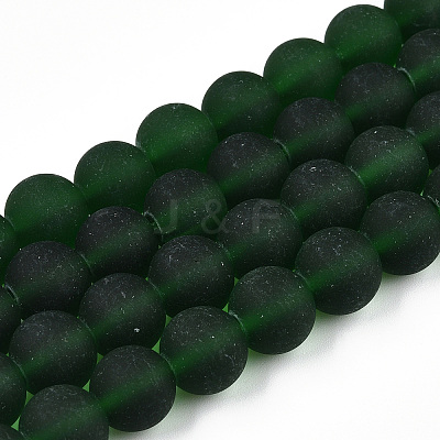 Transparent Glass Beads Strands GLAA-T032-T10mm-MD22-1