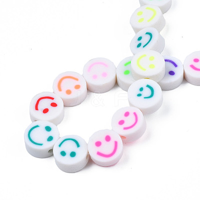 Handmade Polymer Clay Bead Strands CLAY-T020-28-1