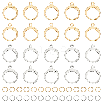 80Pcs 304 Stainless Steel Leverback Earring Findings DIY-ME0001-05-1