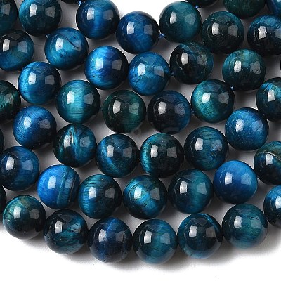 Natural Tiger Eye Beads Strands G-K203-87-10mm-1