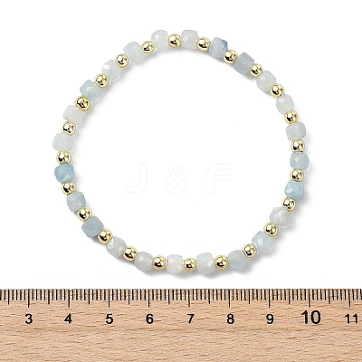 4Pcs 4 Styles Adjustable Natural Aquamarine & Synthetic Hematite Bead Bracelets BJEW-JB14151-02-1
