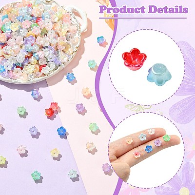 500Pcs ABS Plastic Bead Caps OACR-CJ0002-70-1