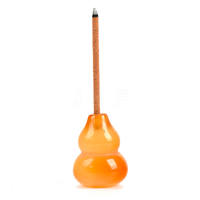 Natural Crystal Agate Gourd Incense Holders PW-WG87545-01-1