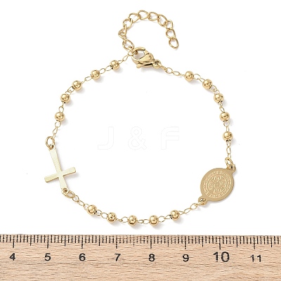 Religion 304 Stainless Steel Link Bracelets LS-BJEW-F524-05A-G-1