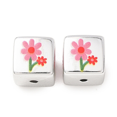 Printed Plating Acrylic Beads AC-CBA655C-17B-1