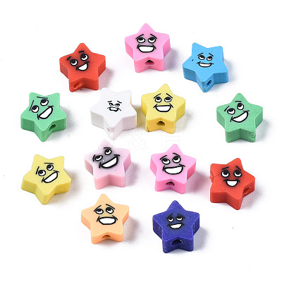 Handmade Polymer Clay Beads X-CLAY-N008-028-1