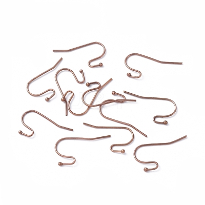 Brass Earring Hooks for Earring Designs KK-M142-01R-RS-1