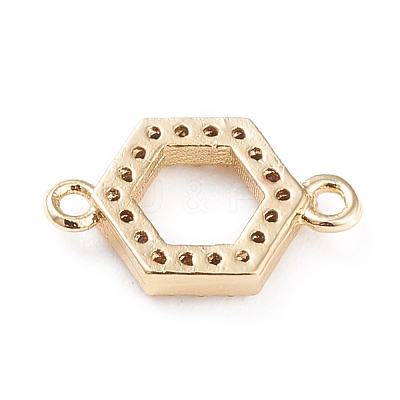 Brass Micro Pave Cubic Zirconia Links ZIRC-L097-011G-1