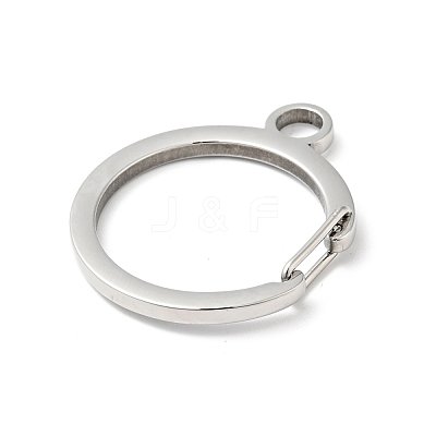 Non-Tarnish 304 Stainless Steel Gate Snap Key Clasps STAS-C056-09P-1