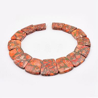 Towanite and Imperial Jasper Graduated Beads Strands G-P296-B04-1