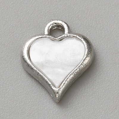 White Series Love Bow Alloy Acrylic Pendant PALLOY-WH0115-01P-13-1