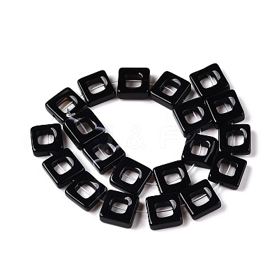 Dyed & Heated Natural Black Agate Beads Strands G-N342-102C-1