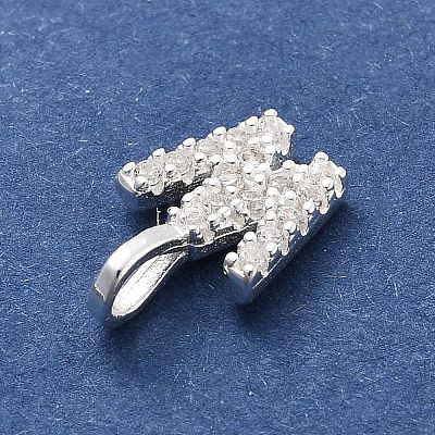 925 Sterling Silver with Cubic Zirconia Charms STER-Q004-01W-S-1