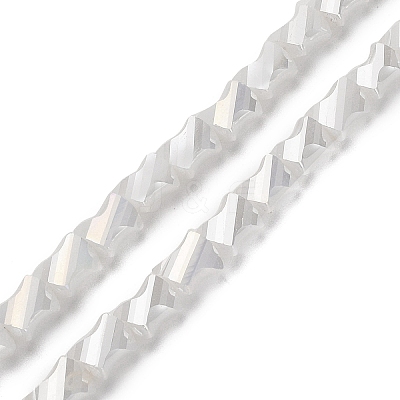 Electroplated Glass Beads Strands GLAA-G092-A-03-1