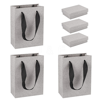 3Pcs Rectangle Paper Jewelry Display Cases CON-TA0001-39C-02-1