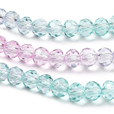 Transparent Painted Glass Beads Strands DGLA-A034-T4mm-A10-1
