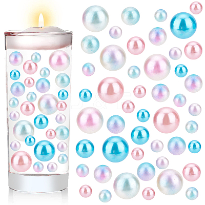 ABS Plastic & Plastic Imitation Pearl Beads KY-BC0001-33-1