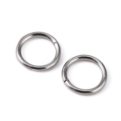 Tarnish Resistant 304 Stainless Steel Open Jump Rings STAS-Q186-02-8x1mm-1