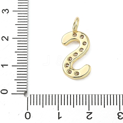 Brass Micro Pave Clear Cubic Zirconia Pendants KK-I476-01G-S-1