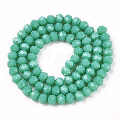 Opaque Solid Color Glass Beads Strands EGLA-A034-P1mm-D31-1
