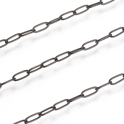 304 Stainless Steel Paperclip Chains CHS-F010-01H-B-1