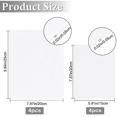 8Pcs 2 Style Aluminum Heat Transfer Picture Plate DIY-CP0007-12-1