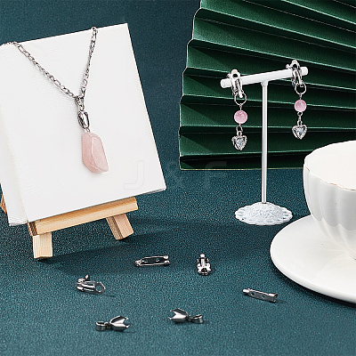 50Pcs 5 Styles 304 Stainless Steel Column Cord Ends STAS-AR0001-14-1