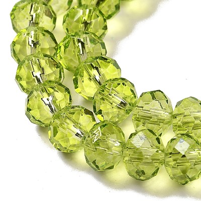 Transparent Baking Paint Glass Beads Strands DGLA-A034-T8mm-D05-1