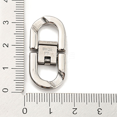 Non-Tarnish 304 Stainless Steel Fold Over Clasps LS-STAS-D026-01C-P-1