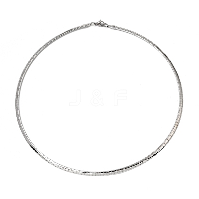 4MM 304 Stainless Steel Flat Snake Chain Necklaces MAK-Z004-07P-1