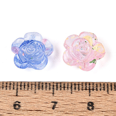 Transparent Spray Painted Acrylic Beads ACRP-T011-05M-1