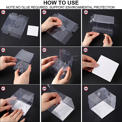 Clear Plastic Tall Cake Boxes CON-WH0001-22A-1