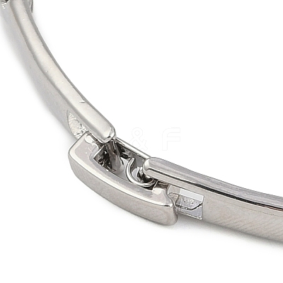 Rack Plating Brass Micro Pave Clear Cubic Zirconia Link Chain Bracelets BJEW-Z069-02P-01-1