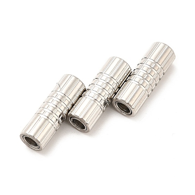Tarnish Resistant 304 Stainless Steel Magnetic Clasps with Glue-in Ends STAS-K006-3mm-33C-1